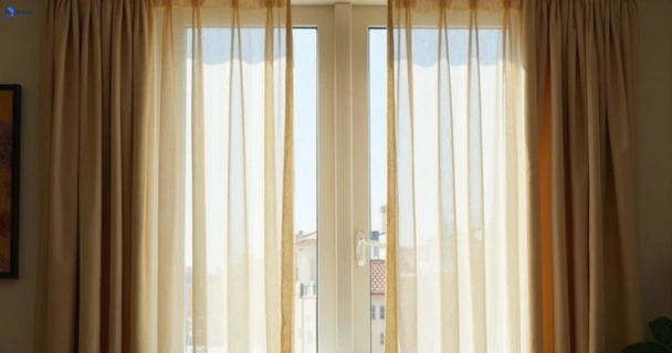 Dull dusty drapes in badgerys-creek-nsw before professional cleaning